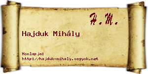 Hajduk Mihály névjegykártya